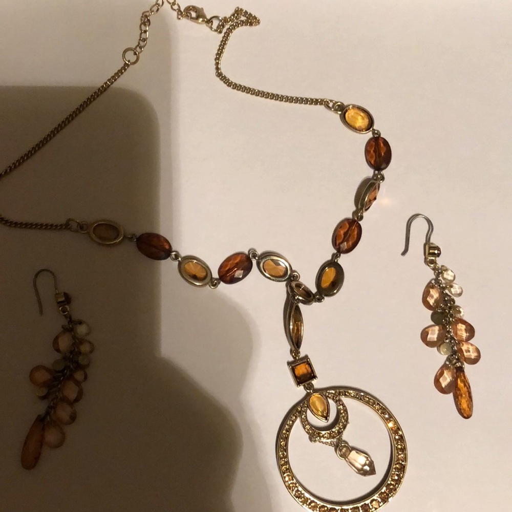 Necklace and earrings. Beautiful set.